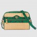 Gucci Online Exclusive Ophidia Mini Bag With Green Snakeskin