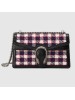 Gucci Dionysus Small Shoulder Bag In Check Tweed