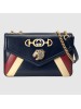 Gucci Blue Rajah Medium Shoulder Stripes Bag