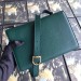 Gucci Zumi Small Shoulder Bag In Green Grainy Leather