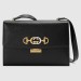 Gucci Zumi Small Shoulder Bag In Black Grainy Leather