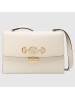 Gucci Zumi Small Shoulder Bag In White Grainy Leather