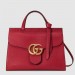 Gucci Red GG Marmont Small Top Handle Bag