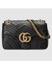 Gucci Black GG Marmont Medium Matelasse Shoulder Bag