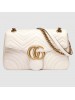 Gucci White GG Marmont Medium Matelasse Shoulder Bag