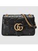 Gucci Black GG Marmont Medium Studs Shoulder Bag