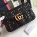 Gucci Black GG Marmont Medium Studs Shoulder Bag