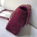 Gucci Bordeaux GG Marmont Medium Velvet Should Bag