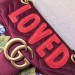 Gucci Bordeaux GG Marmont Medium Velvet Should Bag