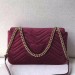 Gucci Bordeaux GG Marmont Medium Velvet Should Bag