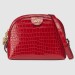 Gucci Red Ophidia Crocodile Small Shoulder Bag