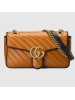 Gucci GG Marmont Small Shoulder Bag In Cognac Diagonal Leather