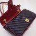 Gucci GG Marmont Small Shoulder Bag In Black Diagonal Leather