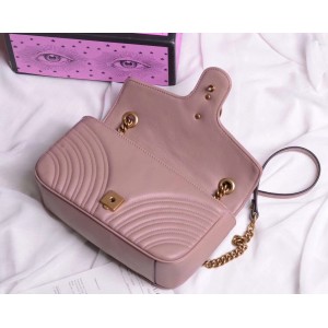 Gucci Dusty Pink GG Marmont Small Matelasse Shoulder Bag