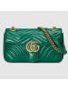 Gucci Green GG Marmont Small Matelasse Shoulder Bag