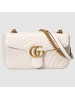 Gucci White GG Marmont Small Matelasse Shoulder Bag