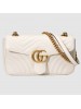 Gucci White GG Marmont Small Matelasse Shoulder Bag