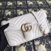 Gucci White GG Marmont Small Matelasse Shoulder Bag