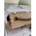 Gucci Raffia GG Marmont Small Shoulder Bag With Cream Snakeskin Trim