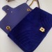 Gucci Blue GG Marmont Small Velvet Shoulder Bag