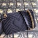 Gucci Black GG Marmont Small Velvet Shoulder Bag