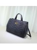 Gucci Black GG Marmont Medium Matelasse Top Handle Bag