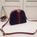 Gucci Blue Ophidia Suede Small Shoulder Bag