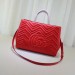 Gucci Red GG Marmont Medium Matelasse Top Handle Bag