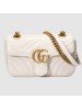 Gucci White GG Marmont Mini Matelasse Shoulder Bag