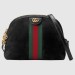 Gucci Black Ophidia Suede Small Shoulder Bag