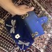 Gucci Blue GG Marmont Embroidered Velvet Mini Bag