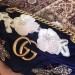 Gucci Blue GG Marmont Embroidered Velvet Mini Bag