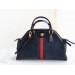 Gucci Navy Suede RE(BELLE) Medium Top Handle Bag