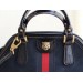 Gucci Navy Suede RE(BELLE) Medium Top Handle Bag