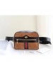 Gucci Small Ophidia Belt Bag In Brown Suede Leather