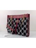 Gucci Rajah Large Tote Bag In Black/White GG Tweed