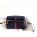 Gucci Navy Blue Ophidia Suede Mini Bag