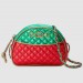 Gucci Green/Red Laminated Leather Mini Bag