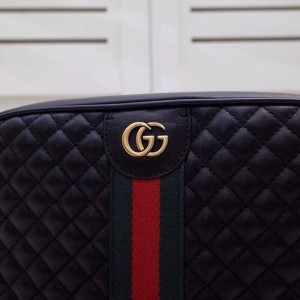 Gucci Black Quilted Leather Small Shoulder Bag