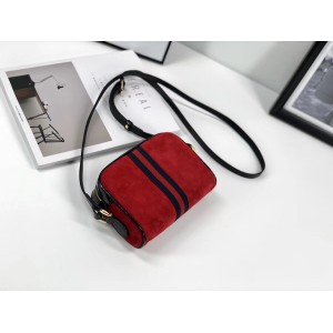 Gucci Red Ophidia Suede Mini Bag