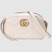 Gucci White GG Marmont Small Camera Shoulder Bag