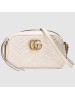 Gucci White GG Marmont Small Camera Shoulder Bag