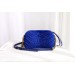 Gucci Blue GG Marmont Velvet Small Shoulder Bag