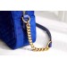 Gucci Blue GG Marmont Velvet Small Shoulder Bag