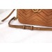 Gucci Brown GG Marmont Velvet Small Shoulder Bag