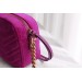 Gucci Fuchsia GG Marmont Velvet Small Shoulder Bag