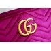 Gucci Fuchsia GG Marmont Velvet Small Shoulder Bag