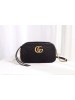 Gucci Black GG Marmont Velvet Small Shoulder Bag