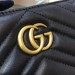 Gucci Black GG Marmont Small Matelasse Top Handle Bag