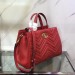 Gucci Red GG Marmont Small Matelasse Top Handle Bag